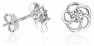 Productafbeelding van Bibei damesoorringen "Bloem van het licht", gemaakt van 925 sterling zilver, modelnummer BIPE082