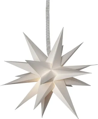 Produktbild von 3D Stern ,December' aus Papier, 18 Zacken, weiß, Ø 45cm