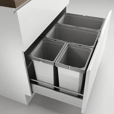 Produktbild von Naber Cox® Box 2T 800-4. Abfallsammler, mit Biodeckel, hellgrau. - Mülleimer