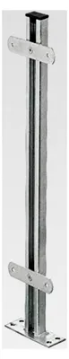 Produktbild von C-Zaunsäule 30x50 mm zum Aufdübeln, Höhe 100 cm, aus feuerverzinktem Metall für Zaunhöhen von 100-120 cm