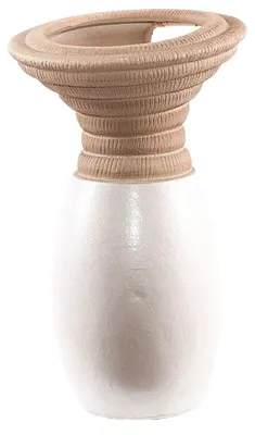Productafbeelding van Witte vaas, diameter 20 cm, hoogte 30 cm