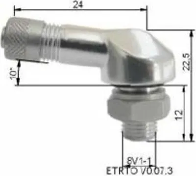 Immagine prodotto di BIHR Valvola per pneumatici in alluminio Ø 8,5 mm - 10 pz.