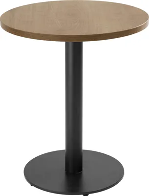 Immagine prodotto di Tavolo da pranzo da 60 cm con base nera e rivestimento in legno chiaro - Oviala Rivoli