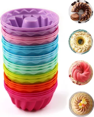 Zdjęcie produktu dla Silikonowa forma do mini bundt cake zestaw 24 form do pieczenia Ø 6,5 cm, wysokość 3,5 cm (8