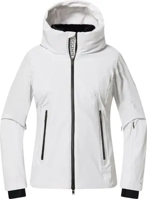 Produktbild von DESCENTE Alpine Damen Skijacke mit abnehmbaren Daunenpaketen und Kapuze weiss 38