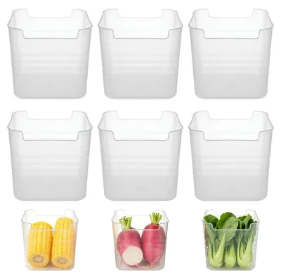 Kühlschrank-Organizer-Box, 6er-Set, 10 x 10 x 8 cm, Seitentür