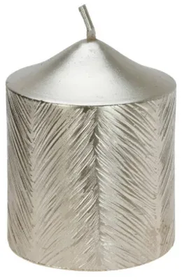 Zdjęcie produktu dla Świeca ozdobna z metalicznym wzorem, 5 x 6 cm