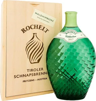 Produktbild von Rochelt Waldhimbeere in Holzbox 350ml 50% Vol.