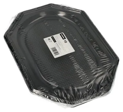 Immagine prodotto di Piatti da portata Papstar PET 35 x 25 cm nero 10 pezzi