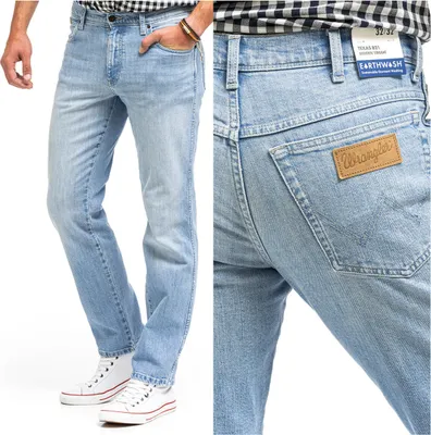 Produktbild von WRANGLER, Herren Jeanshosen, Straight fit, TEXAS, W36 L32, Blau, Jeans, baggyjeans, buggy