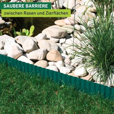Produktbild von Rasenkante gewellt grün 9m*15cm