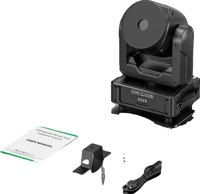 Obrázok produktu pre Pódiový reflektor, animácia RGB, ovládanie Bluetooth, čierny, zástrčka EÚ
