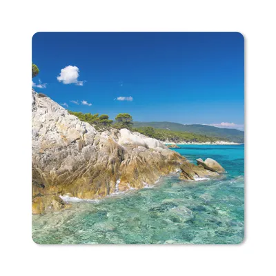 Produktbild von MuchoWow® Mauspad Mousepad Meer - Klippe - Sommer - Tropisch 20x20 cm - Mousepads - Maus Mat - Pad - Mausunterlage - Desk Mat - Bureauartikeln