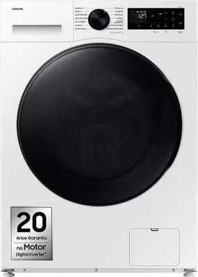 Produktbild von Samsung WD90DG5B15BEEP, Frontlader, Freistehend, Weiß, Links, Schwarz, Drehregler, Berührung