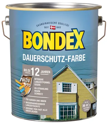 Produktbild von Bondex Dauerschutz-Holzfarbe 4 L schneeweiß