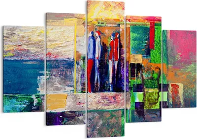 Produktbild von Bild auf Leinwand - Leinwandbild - Abstraktion modern - 150x100cm - Wand Bild - Wanddeko - Leinwanddruck - Bilder - Kunstdruck - Wanddekoration - Leinwand bilder - Wandkunst - EA150x100-3670