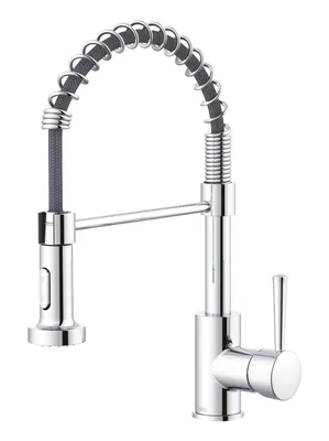 Produktbild von Lenz NOVA Küchenarmatur Chrom, flexible Spiralbrause, 2 Strahlarten, 360° schwenkbar, , Hochdruck, Markenmischdüse 46070902