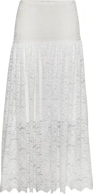 Produktbild von LASCANA 2-in-1-Kleid aus geblümter Spitze, auch als Maxirock tragbar weiß Größe 44