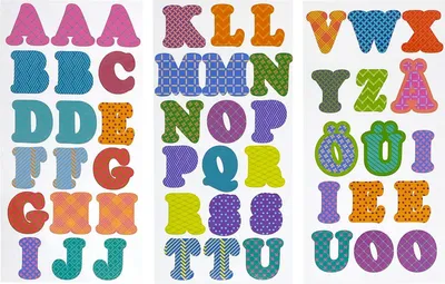 Produktbild von Oblique Unique ABC Alphabet Buchstaben Sticker Set 51 Aufkleber für Schuleinführung Einschulung zum Basteln - bunt