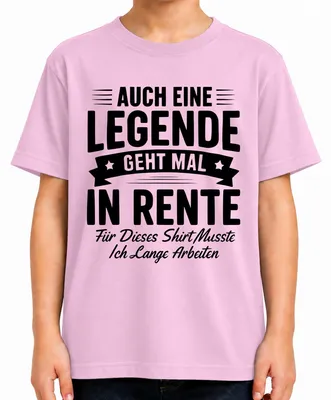 Immagine prodotto di Anche una leggenda va in pensione. Maglietta per bambini, rosa, taglia 104