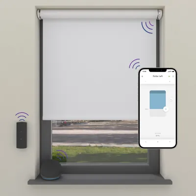 Produktbild von Cocoon Home Elektrisches Rollo für Smart Home 60x275 - Verdunkelnd - Schneeweiß