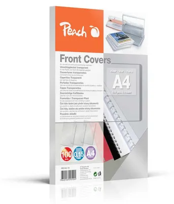 Image de Peach 510026 Peach Einbanddeckel klarsicht farblos A4 0,15mm 100Stk.