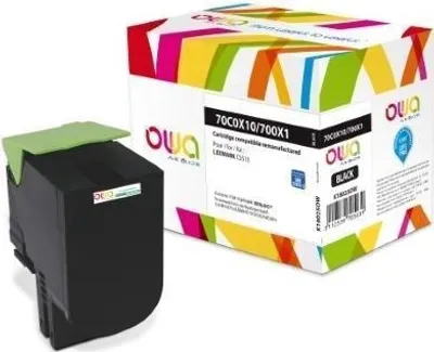 Image de Armor OWA - 185 g - haute capacité - noir - compatible - remanufacturé - cartouche de toner - pour Lexmark CS510dte, CX510de (K18025OW)