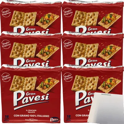 Produktbild von Gran Pavesi Kekse Salati Gesalzen 6er Pack (6x560g) + usy Block