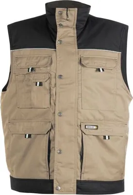 Produktbild von Dassy Winterweste HULST Weste Gr. 4XL kahki/schwarz