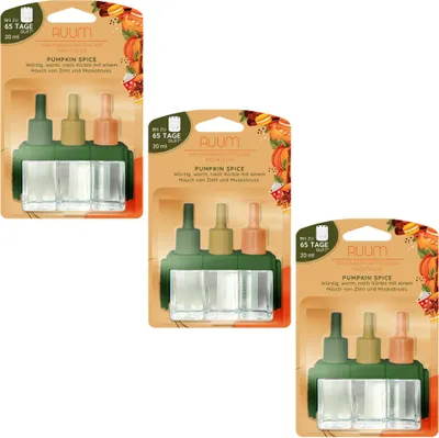 Produktbild von Ruum Nachfüllflakons für 3-Phasen Duftstecker Lufterfrischer (3er Pack) 20ml Pumpkin Spice