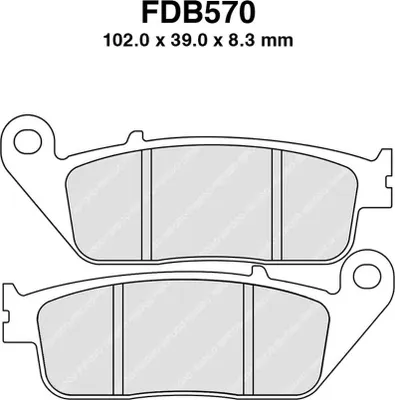Produktbild von Ferodo Fdb570sm Bremsbeläge Durchsichtig Durchsichtig One Size