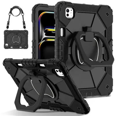 Obrázek produktu pro Pro Apple iPad Pro 11 2024 Robot Design Robustní hybridní 360stupňové pouzdro Black
