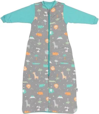 Productafbeelding van Famanu slaapzak voor baby's, 110 cm - Winter slaapzak met mouwen, 3,5 TOG - Katoenen slaapzak voor de winter