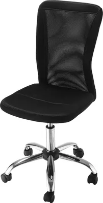 Produktbild von Bürostuhl Ergonomisch, Höhenverstellbarer Schreibtischstuhl, 360° Mit Atmungsaktiver Rückenlehne, Bis 100 Kg Belastbar, Schwarz