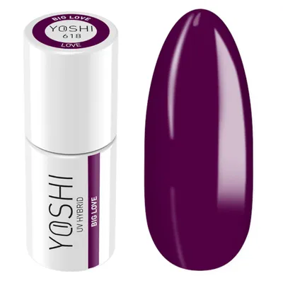 Produktbild von Yoshi | Hybrid-Nagellack - 618 Big Love - Hybrid-Gellack - Hybridlack - UV LED - 6ml - Profi Qualität - Violett
