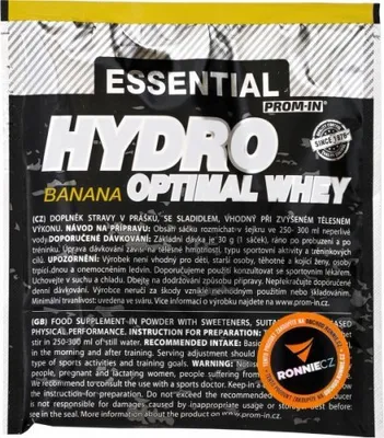 Produktbild von Prom-In Hydro Optimal Whey 30 g banana / Protein Proben / Mikrofiltriertes 100% reines Whey Protein, das durch enzymatische Hydrolyse verarbeitet wird