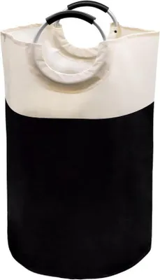 Immagine prodotto di Cesto per la biancheria pieghevole Ibenzoa® realizzato in alluminio leggero, con grande capacità, maniglie in alluminio e design salvaspazio