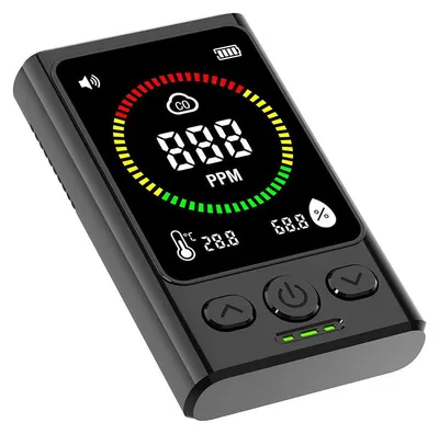 Produktbild von Kohlenmonoxid-Warnmelder, 3 in 1 CO Melder, mit ultraklarem Farbdisplay und Anzeige von Temperatur und Luftfeuchtigkeit für Küche und Restaurant