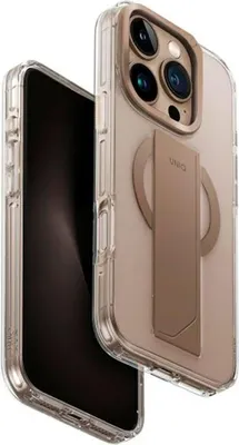 Produktbild von UNIQ Etui Heldro Max iPhone 16 Pro 6,3"  Magclick Charging Gold/Taupe Gold