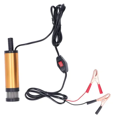 Obrázok produktu pre Elektrické čerpadlo na olej, mini, prenosné, s filtrom na vodu, palivo, naftu, napájanie: DC, 12 V, priemer 38 mm