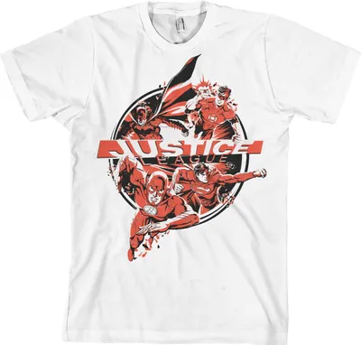 Immagine prodotto di Maglietta Justice League Heroes - Grande - Bianco