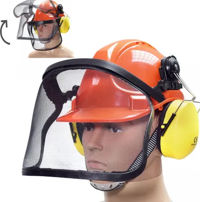 Produktbild von Bituxx® Schutzhelm Arbeitshelm mit Gehörschutz Visier Forstschutzhelm Forsthelm MS-13736