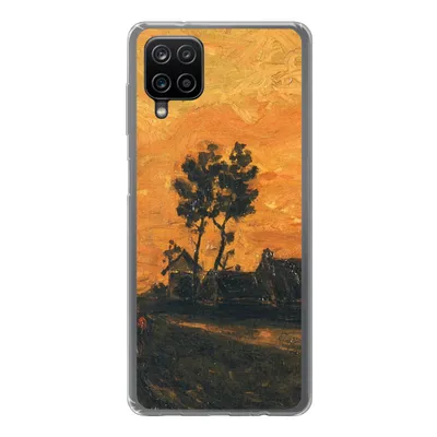 Produktbild von MuchoWow® Handyhülle Schutzhülle Hülle für Samsung Galaxy A12 Landschaft bei Sonnenuntergang - Vincent van Gogh Silikon Softcase Handy Hülle - Bild
