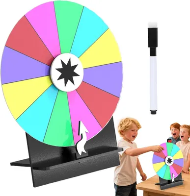 Produktbild von Drehbares Glücksrad – unterhaltsames Radspiel | Tisch-Roulette-Dreher | farbiges Roulette-Rad für Partyspiele, Klassenaktivitäten und Veranstaltungsgeschenke