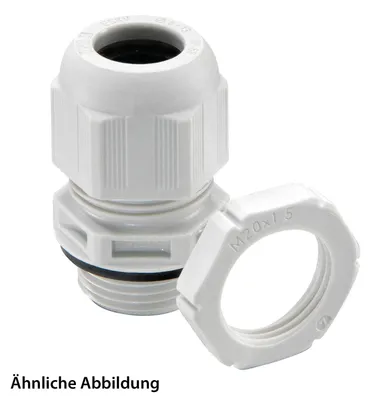 Image de « Raccord vissé M16x1,5 avec contre-écrou en polyamide (PA), longueur du filetage : 9,0 mm »