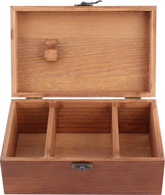Zdjęcie produktu dla Wielofunkcyjne drewniane pudełko do szycia w stylu vintage Skrzynia do przechowywania igieł i nici DIY Szycie Narzędzie dziewiarskie Wzór wieży Puste pudełko