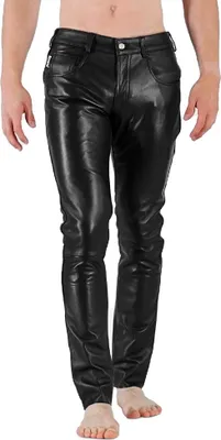 Produktbild von Bockle® 3 BoB Leather Pants Herren Lederhose Lederjeans Echtleder, W32/L34