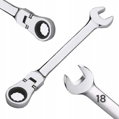 Produktbild von Consorte 18 mm gebogener Ringschlüssel mit Ratsche