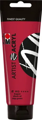 Produktbild von Marabu Künstler-Acrylfarbe Artist Acryl 120 ml krapprot