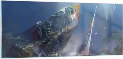 Produktbild von Bilder auf glas - Meer Segelboot - 100x40cm - Glasbilder - Wandbilder - Kunstdruck - zum Aufhängen bereit - Wanddekoration aus Glas - Glas Bilder - Wandbild auf Glas - Einteilig - GAB100x40-3923